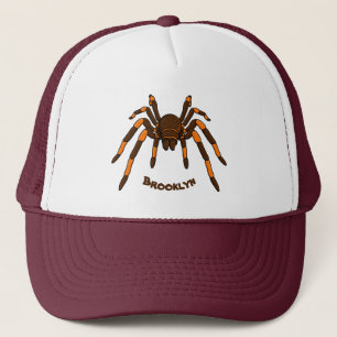 Boné Cartoon de aranha-do-marrom e-laranja-acastanhado