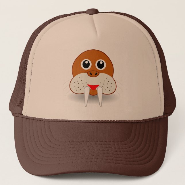 Boné Cartoon de cabeça de Walrus (Frente)