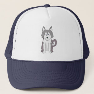 Boné Cartoon de Cachorro Incrível Husky Siberiano