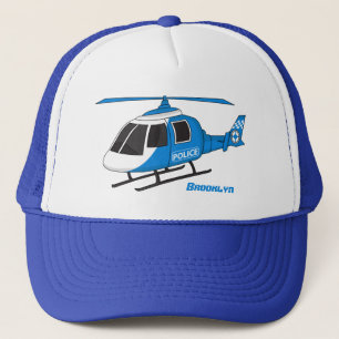 Boné Cartoon de helicóptero do Departamento de Políci