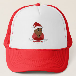 Boné Cartoon de Natal do homem sorridente