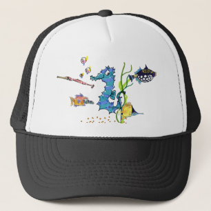 Boné Cartoon Seacavalo Cute Fishes Hats