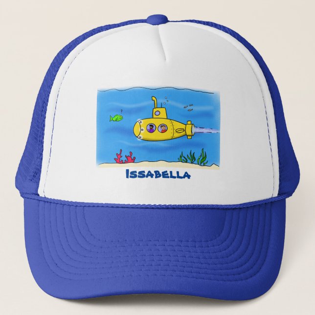 Boné Cartoon submarino feliz (Frente)