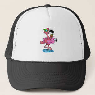 Boné Cartoon Summer Flamingo   escolher cor de fundo