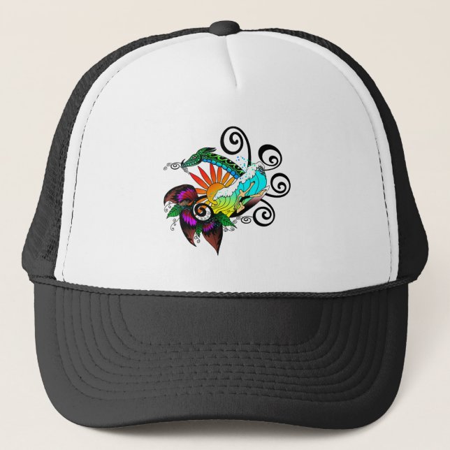 Boné Cartoon Surfer Dude (Frente)