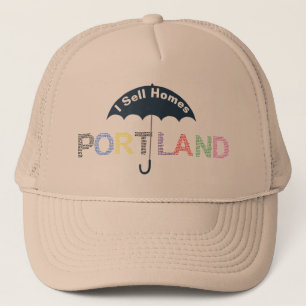 Boné Casa de imóveis Portland Chapéu de beisebol bege B