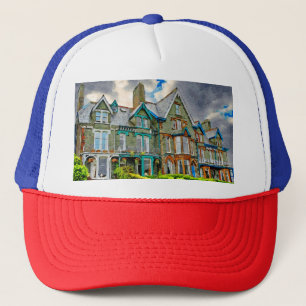 Boné Casa vitoriana em Keswick pintada em aquarela