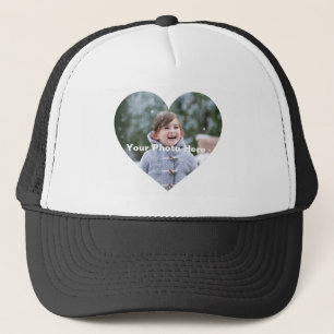 Boné Casais Foto personalizada em forma de coração