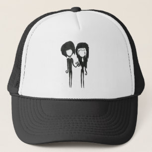 Boné Casal de Menina e Menino Gótico Fofo Emo Alternati