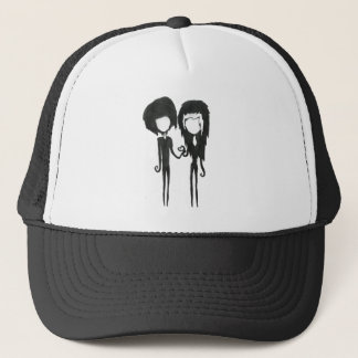 Boné Casal de Menina e Menino Gótico Fofo Emo Alternati