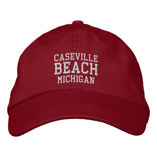 Boné Caseville Beach Michigan Embroidered Baseball Hat (Frente)