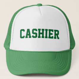 Boné CASHIER Hat with Green Text