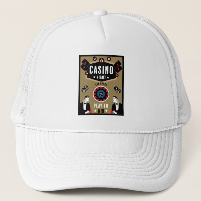 Boné Casino Gambling Poker Roulette (Frente)