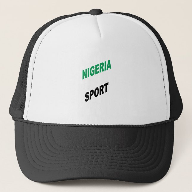 Boné Casquette Trucker blanc noir  NIGERIA   SPORT (Frente)