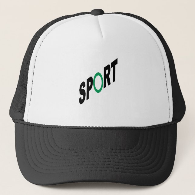 Boné Casquette Trucker blanc noir  SPORT  (Frente)