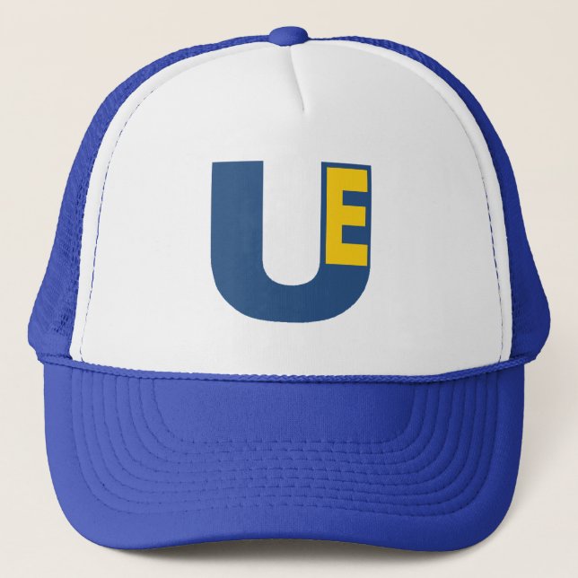 Boné casquette trucker  blanc royal Design UE (Frente)