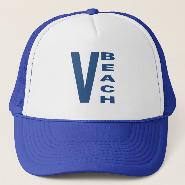 Boné Casquette Trucker blanc royal VIRGINIA BEACH (Frente)