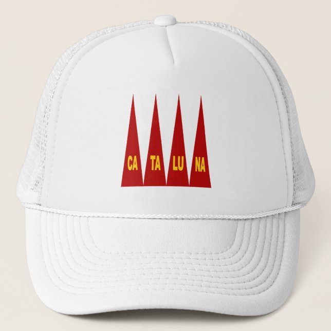 Boné casquette trucker blanche Design CATALUNA (Frente)
