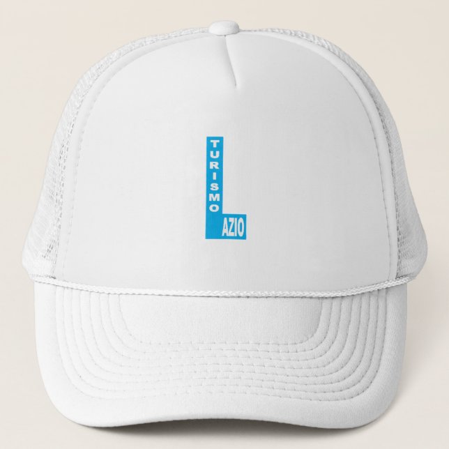 Boné Casquette Trucker blanche DESIGN  LAZIO  TURISMO (Frente)