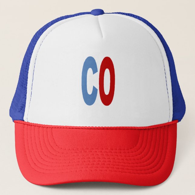 Boné Casquette Trucker bleu blanc rouge COLORADO (Frente)