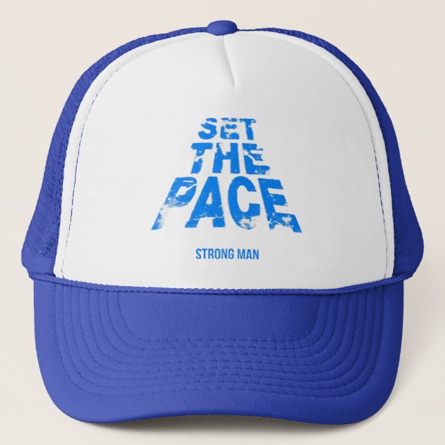 Boné casquette trucker set the pace bleu (Frente)