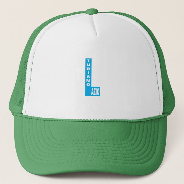 Boné Casquette Trucker verte DESIGN  LAZIO  TURISMO (Frente)