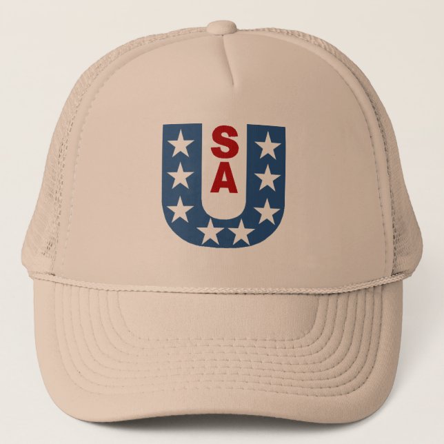 Boné Casquette Truker kaki DESIGN USA (Frente)
