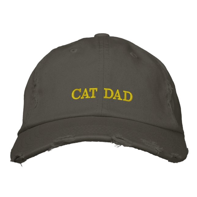 Boné Cat Dad Love Simple Style Hat Funny Cat Lover Gift (Frente)