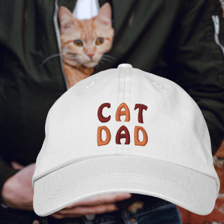 Boné CAT DAD Orange and Brown Typography