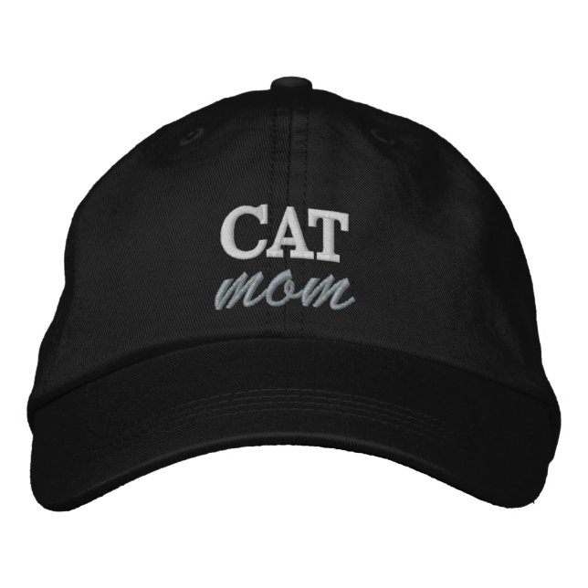Boné Cat Mãe Bordado Boné, Trendy Cat Lover Hat (Frente)