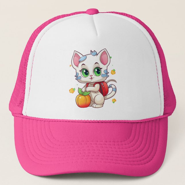Boné Cat Vai Para A Escola 85241 (Frente)