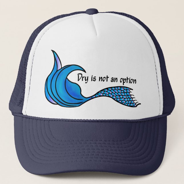 Boné Cauda de sereia azul seca não é uma opção (Frente)