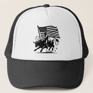 Boné Cavaleiro de Touro Americano Rodeio