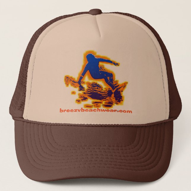 Boné Cavaleiro ventoso do surf do desgaste da praia (Frente)