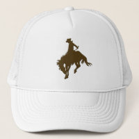 Cavalo Bucking do vaqueiro de Brown