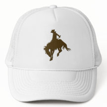 Cavalo Bucking do vaqueiro de Brown