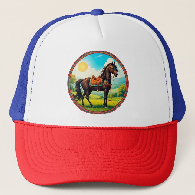 Boné Cavalo Com Fundo Vibrante (Frente)