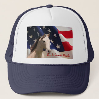 Boné Cavalo com o chapéu da bandeira americana