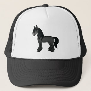 Boné Cavalo de Cartoon Negro Vanner Clydesdale Shire