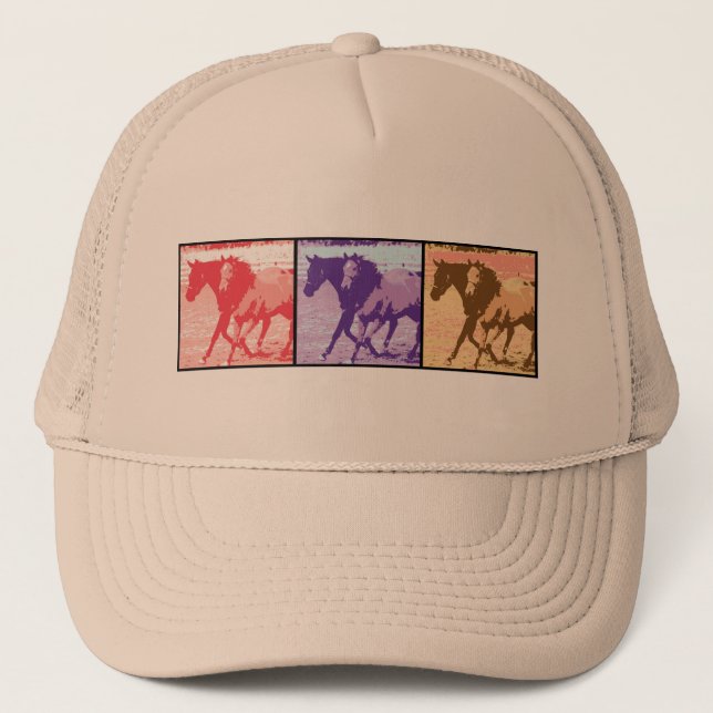 Boné Cavalos de pop Art (Frente)
