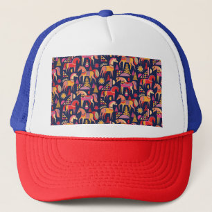 Boné Cavalos escandinavos: Design decorativa sem costur