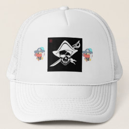 Boné Caveira de Pirata Retro Ossos Cruzados Estética Ou