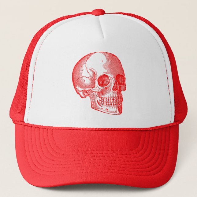 Boné Caveira - Vermelho (Frente)