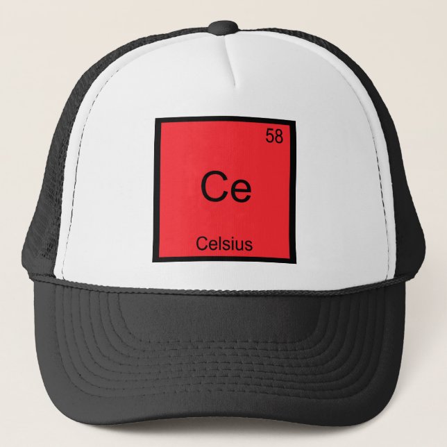 Boné Ce - Camiseta engraçada do símbolo do elemento quí (Frente)