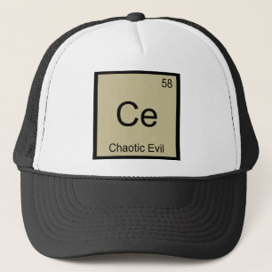 Boné Ce - Camiseta Símbolo de Elemento Químico Caótico