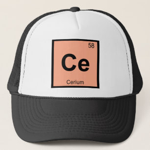 Boné Ce - Química do Cério Símbolo da Tabela Periódica