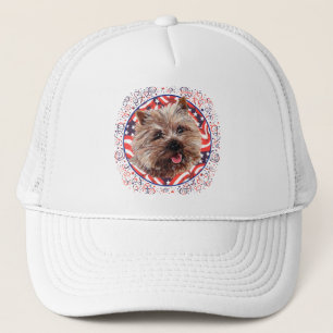 Boné Celebração da Bandeira Americana do Cairn Terrier