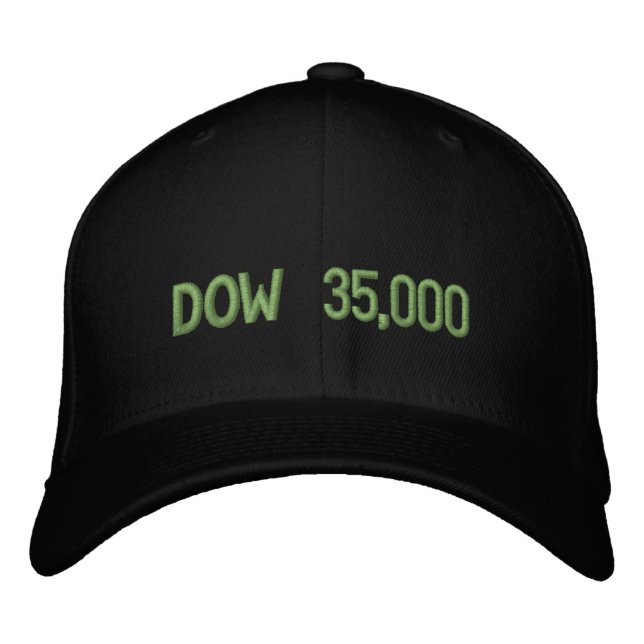 Boné Celebração do mercado de ações da Dow 35000 (Frente)