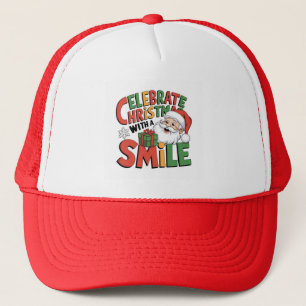 Boné Celebre o Natal com o sorriso do Papai Noel