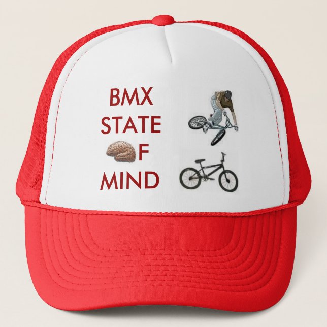 Boné cérebro, bmxer, bicicleta do bmx, BMXSTATEofmind (Frente)